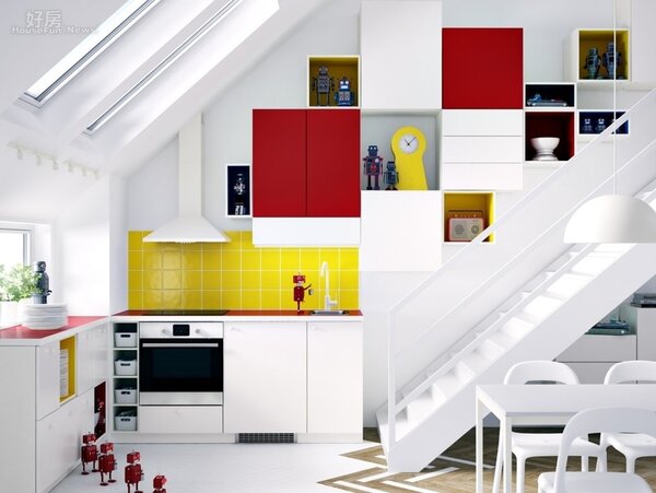 打破常規的系統櫃創意設計，讓消費者輕鬆打造夢想廚房。（IKEA提供）