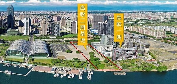 於高雄亞洲新灣區精華地段的5G　AIoT重要基地「高雄軟體園區二期」15日舉辦線上招商說明會。圖／高雄市政府提供