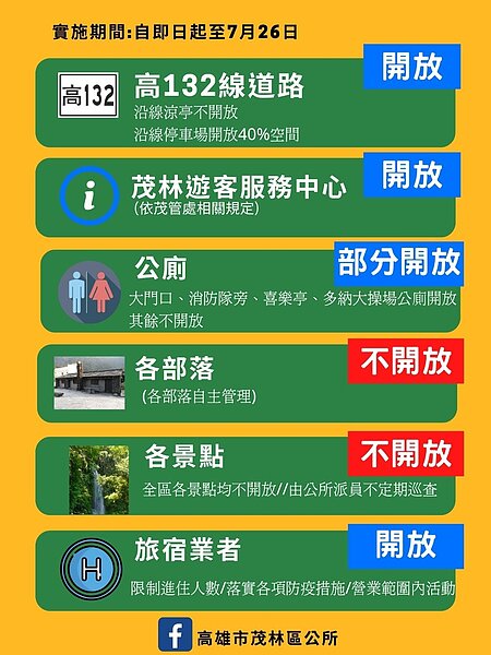 高雄市茂林區日前因禁止遊客上山引起業者不滿,今天公告將「微開放」。圖/高雄市原民會提供