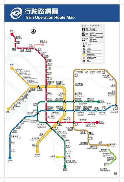 捷運松山線即將通車，通勤族規劃上班路線，班距和轉乘的時間都要考慮進去。(翻攝自台北捷運路線圖)