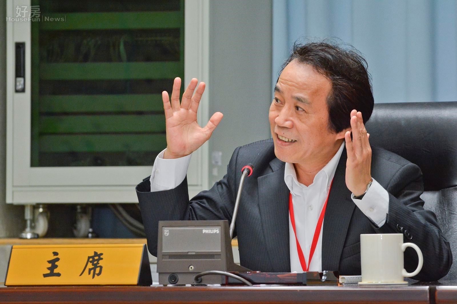 台北市副市長林欽榮表示，要讓公共住宅透過ICT產業，達到節能減碳、節水節電的效果。（好房網News記者 陳韋帆／攝影）