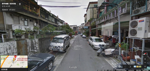 北市標租宅之一位於萬華區和平西路三段。（截取自Google Map）