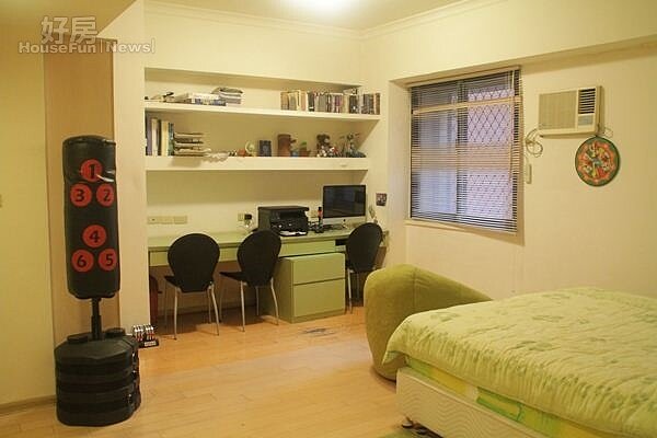 8.兒子的房間,蘋果綠色系很有青春氣息。