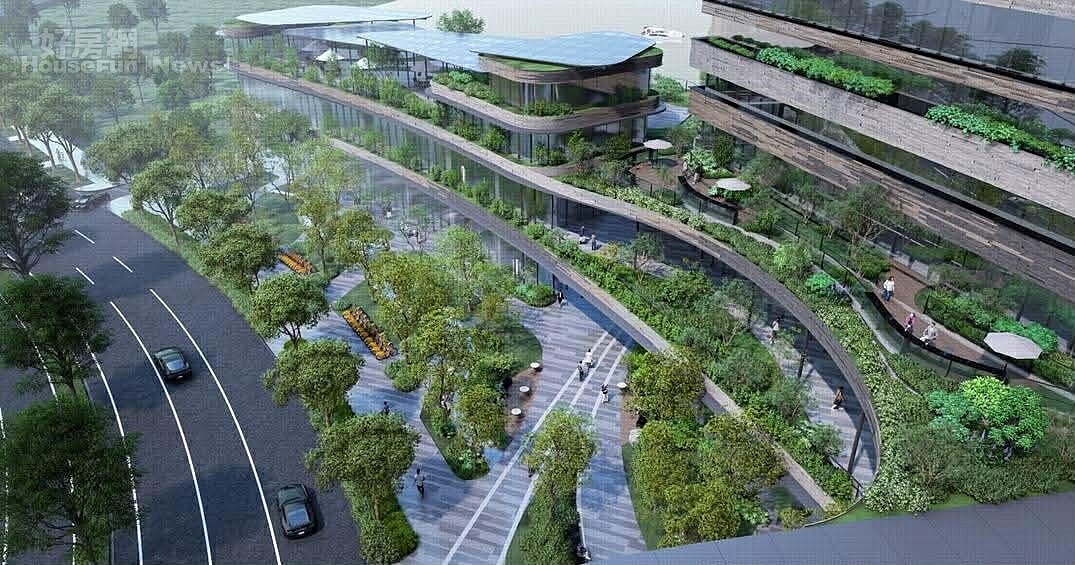 高雄捷運R17世運站A5街廓都市更新案設計示意圖。圖／日勝生集團提供