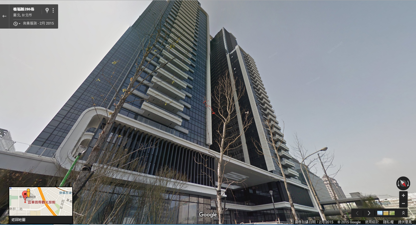 「宜華國際」身價驚人,高樓層單價直逼帝寶。(翻攝自Google Map)