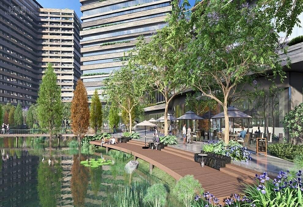 日勝生「高雄捷運R17世運站A5街廓都市更新案」設計示意圖。圖/日勝生提供