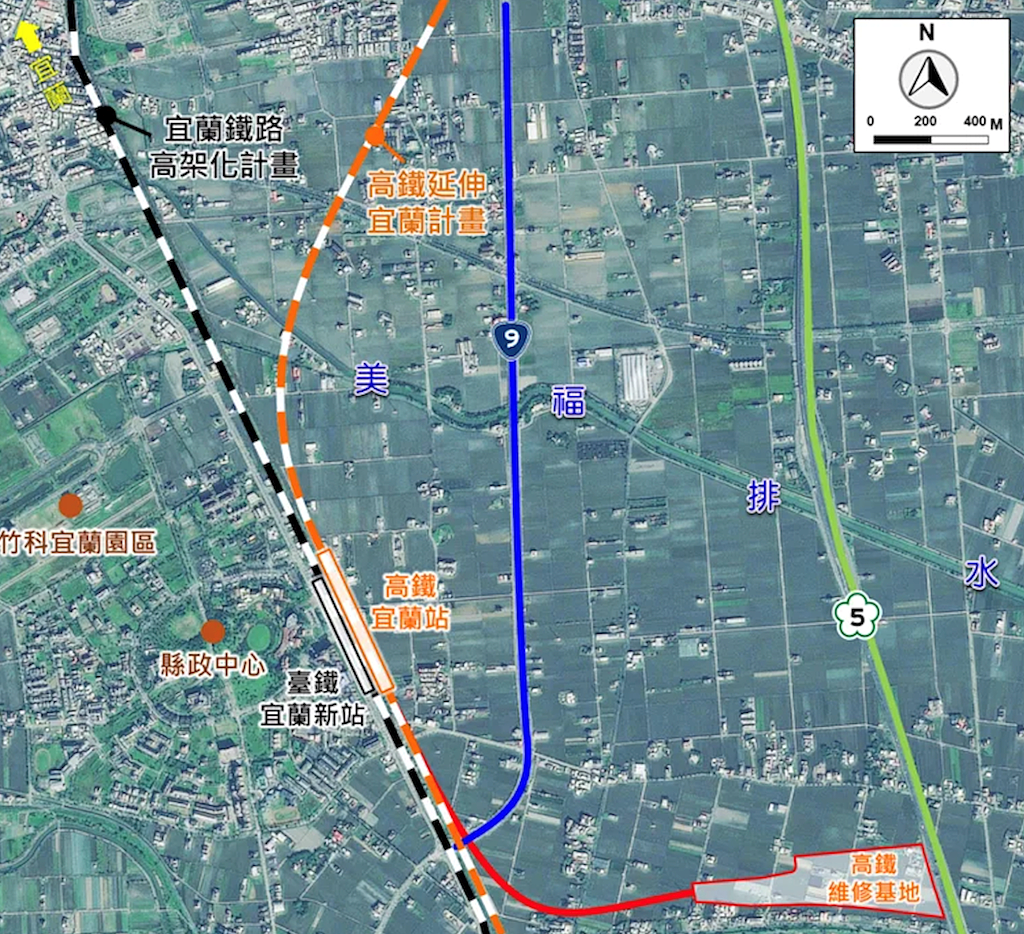 宜蘭高鐵延伸圖。圖／翻攝自交通部鐵道局－高鐵延伸宜蘭計畫資訊專區