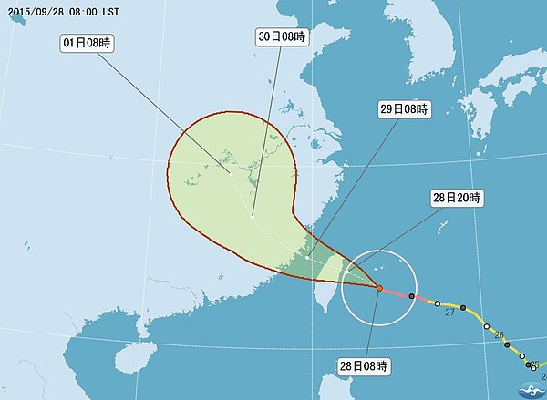 強颱杜鵑動態圖(氣象局)