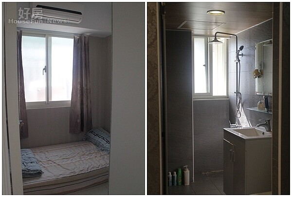 6. 客房也有對外窗,採光良好。
8. 以原石地磚舖設的浴室,功能齊全。
