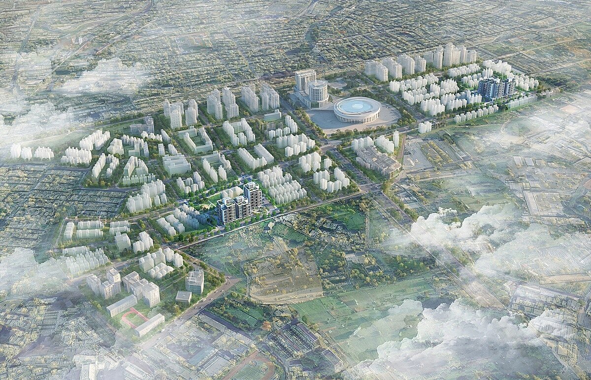 中壢體育園區兩處社宅於4月13日完成發包，市府將透過整合社宅與可負擔住宅，讓不同居住需求的市民共享優質的城市機能與生活環境。圖／桃園市都發局提供