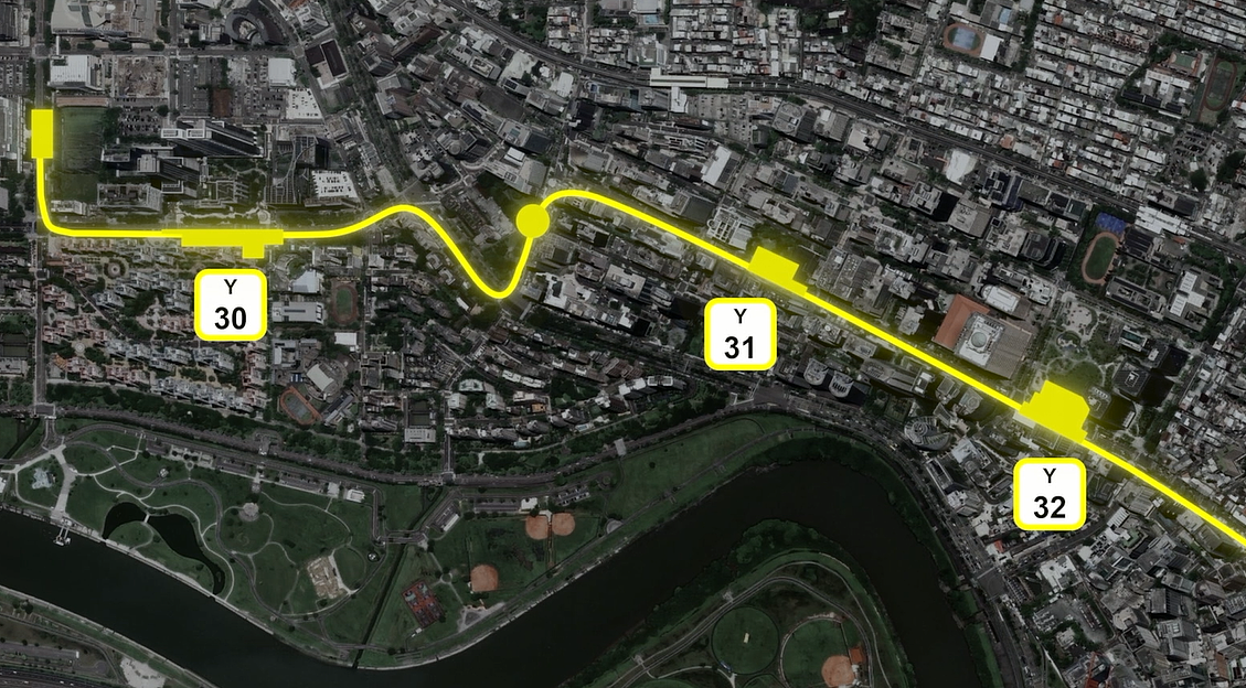 捷運東環段路線示意圖。圖／台北市捷運局提供