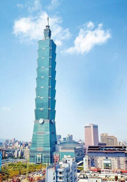 台北101大樓被美國《大眾機械（Popular Mechanics）》雜誌選為全球十大最安全堅韌建築之首。（本報系資料照）