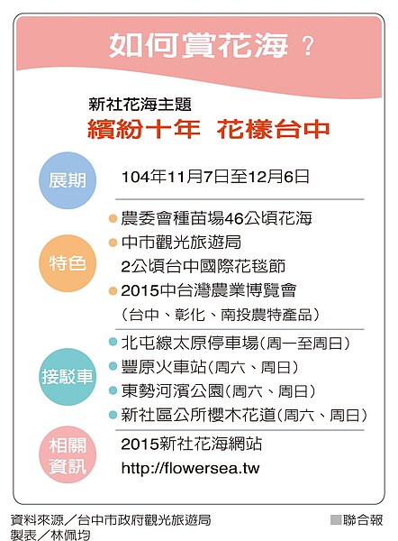 如何賞花海? 圖/聯合報提供