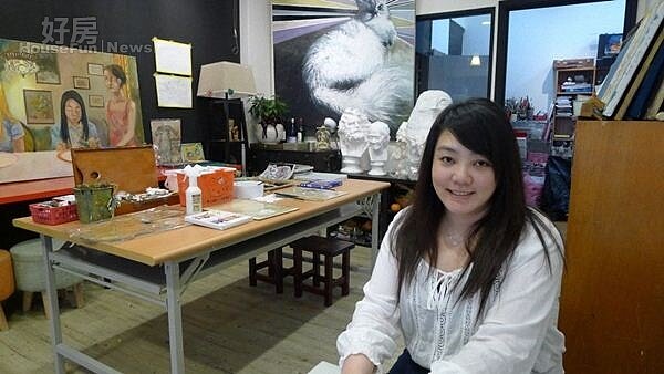 1.謝伊琪開設的「伊琪繪畫」在中永和逐漸打開知名度。