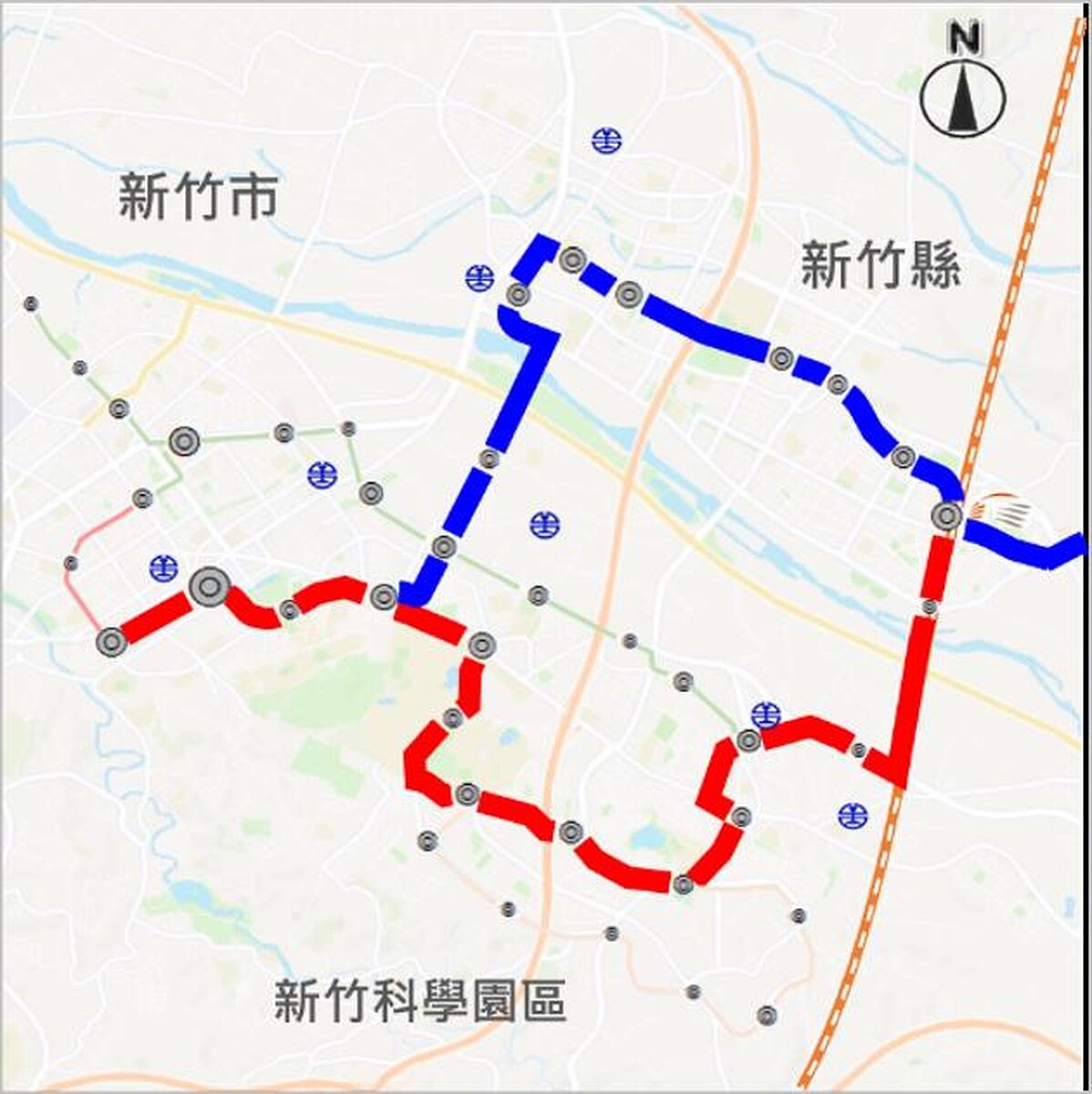 大新竹輕軌紅、藍線整合可行性研究案今年3月決標，新竹市政府預計年底提出期中報告、2027年完成期末報告，送交通部審查。圖／竹市府提供
