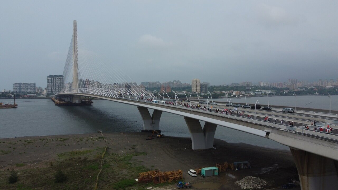 新北淡江大橋即將在五月十二日通車，連接淡水、八里兩地。記者黃義書／攝影 