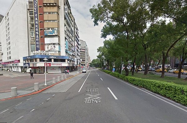 位於仁愛圓環周邊的敦化南路一段為台北最安全路段。（翻攝自google map）