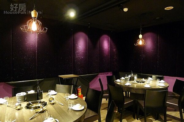 3. 裝潢走低調奢華路線,以紫色為主調彰顯貴氣。