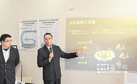 暨南大學資管系發表埔里地區PM2.5監測系統,只要微型感測器鋪設普及,整合運算小區域數據,將能監控城鎮空氣品質變化。(廖肇祥攝)