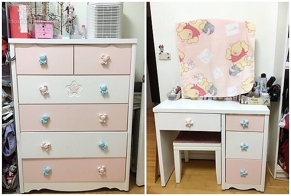 4.臥室裡的傢俱或物品幾乎都選用粉色系,營造出夢幻浪漫氛圍。