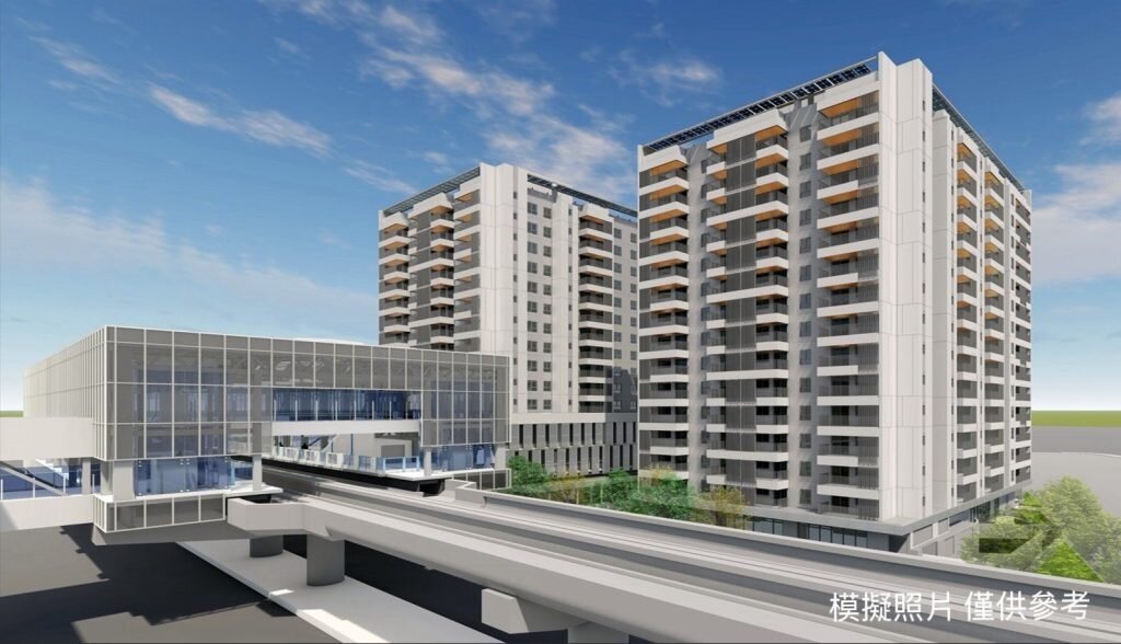三峽站出入口1捷運開發案模擬照。圖／新北市政府