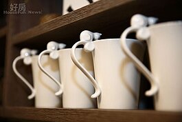 多款收藏型的杯子，是熊與貓同好的最愛。
