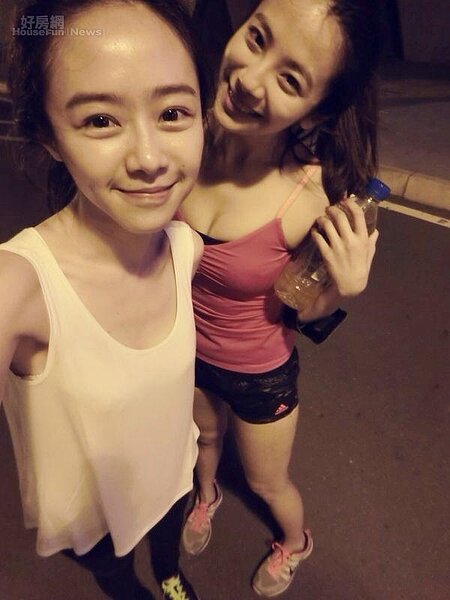 網路瘋傳的慢跑正妹Mika。（擷取自PTT表特版）