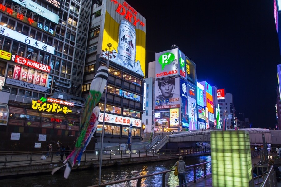 迷人的道頓崛川夜景。