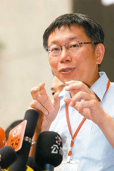 柯文哲上午表示，藉由調查五大案建立BOT案的SOP，防止未來弊案的發生。 記者陳立凱／攝影