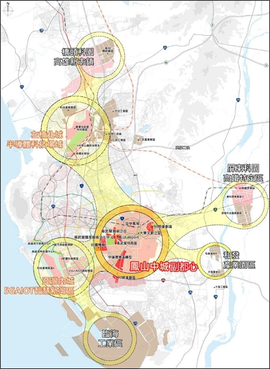 鳳山區都市計畫通盤檢討第一階段報內政部審議。圖／高雄市政府都市發展局提供