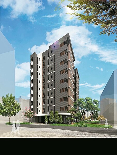 新北市板橋府中青年社會住宅基地保留近廿棵老樹，並將戶外空間開放給市民休憩，帶動承租戶與周邊社區互動融合。 記者祁容玉／攝影