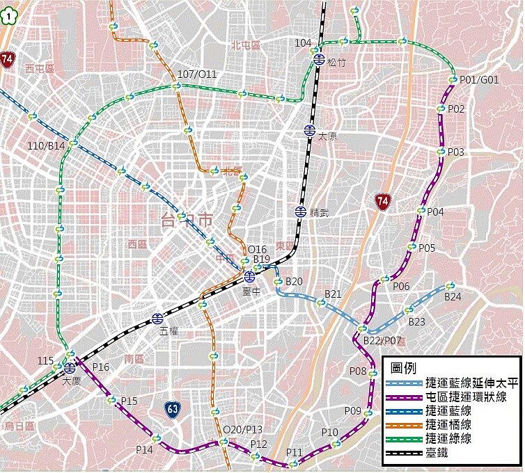 中捷藍線延伸太平完成修正。圖／台中市政府捷運工程局提供
