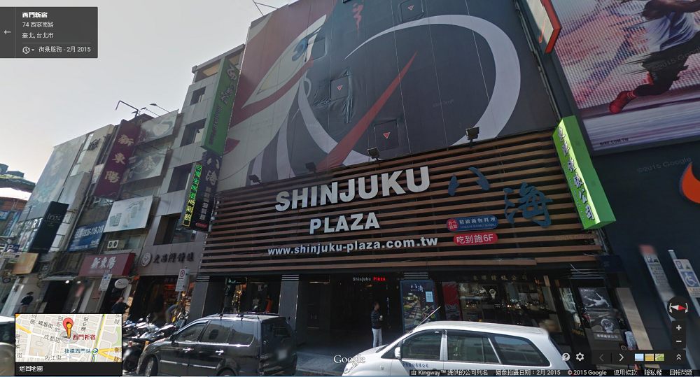 西門新宿樓下是人聲鼎沸的一級商圈,但2樓以上的店面卻吸引不到人潮。(翻攝自Google Map)