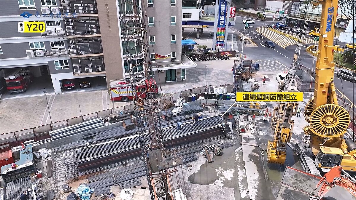 環狀線北環段施工畫面直擊。圖/台北市捷運局提供