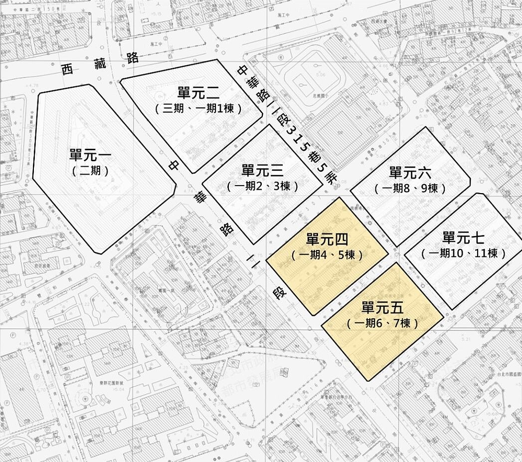 南機場整宅範圍。圖/北市都市更新處提供