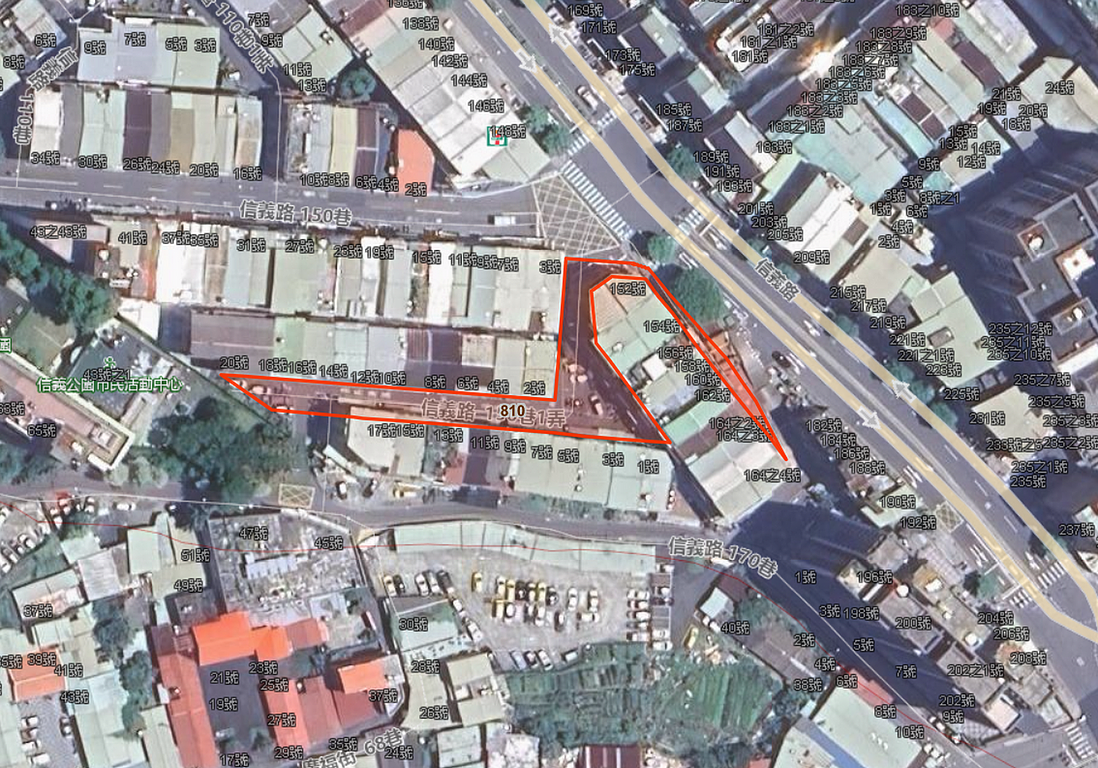 板橋地所115年度未辦繼承公告價值最高土地航照圖。圖／板橋地政事務所提供