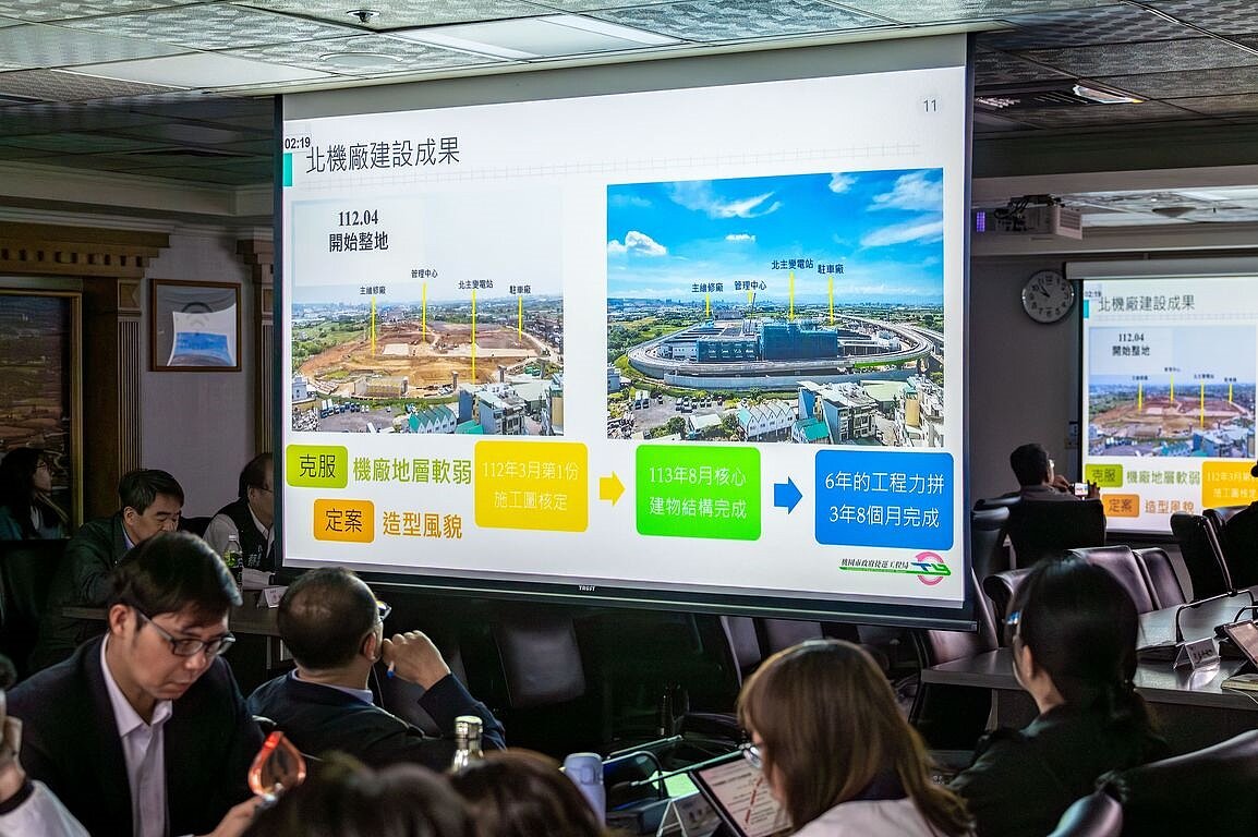 捷工局說明北機廠建設。圖／桃園市捷工局提供