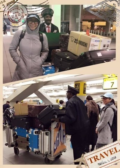 陳美鳳再赴紐約與前夫打官司，準備了好幾大箱行李抗戰。圖／摘自陳美鳳臉書