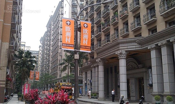 2．位於新莊的歐洲村是民間自辦的重劃區，建案林立。
