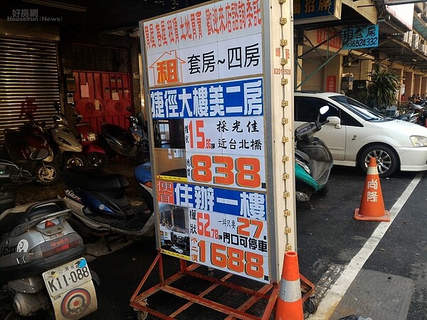 買套房當包租公根本勞碌命?內行人:沒衝到「這數量」不如買ETF 街頭租屋小廣告。(好房網News記者陳韋帆/攝影)
