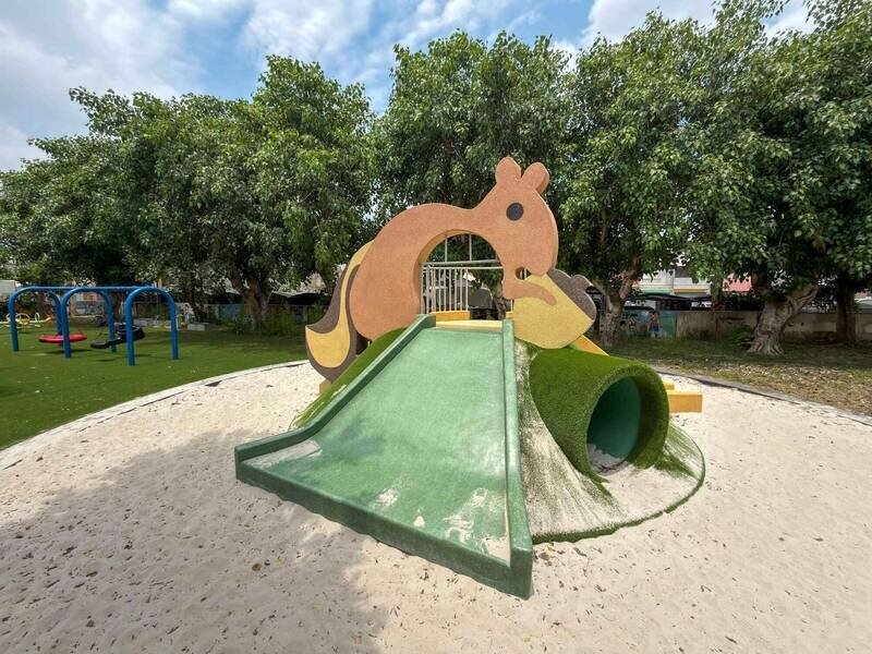 松鼠造型遊戲區。(嘉義縣政府提供)