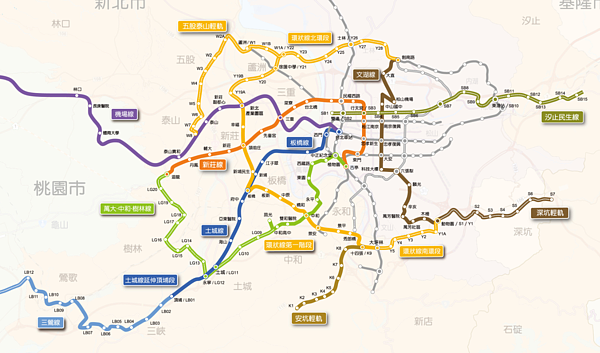 「三環三線」是否會成真？新北市捷運局報進度給你知。（翻攝自新北市捷運工程局網站）