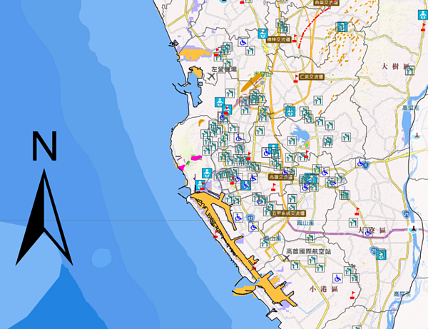 高雄易淹水地區。（圖／擷取自國家災害防救科技中心）