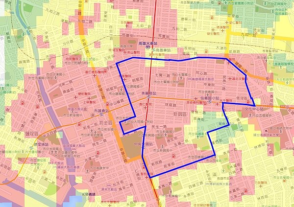 高雄高度液化區涵蓋大片精華區 (土壤液化區查詢網頁)