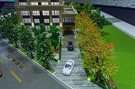 朗廷會車道出入口示意圖。