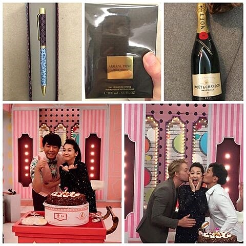 六月40歲生日,在《2分之一強》攝影棚過生日(蔡君茹*六月臉書)