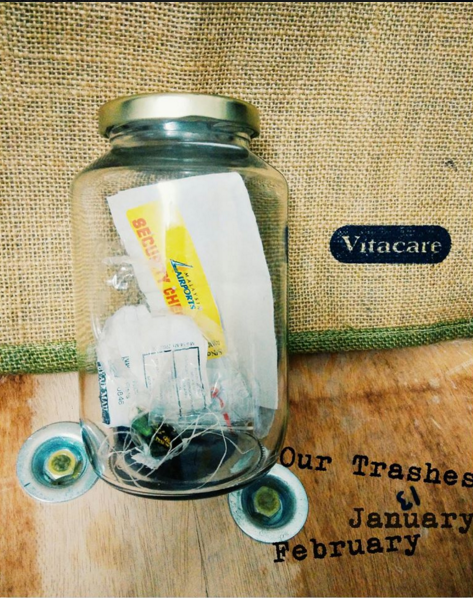 零垃圾生活3個月的垃圾量,竟然只有這一小罐子的量!(圖/擷取自快樂零垃圾)