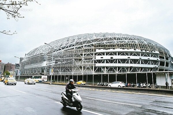 台北市大巨蛋工地。 聯合報資料照片