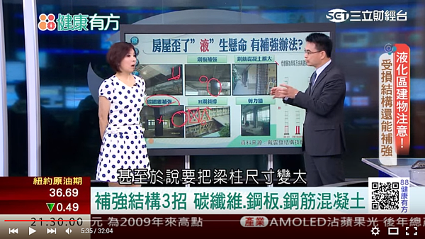 戴雲發表示,房子結構補強後,就算是在液化區也沒問題。(圖/擷取自三立新聞台健康有方)
