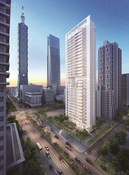 大陸建設信義計畫區指標案「55 TIMELESS」。（大陸建設提供）